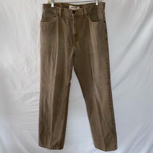 Levi's 505 Regular Fit Straight Leg Men's Jeans Beige, Size 34 X 30